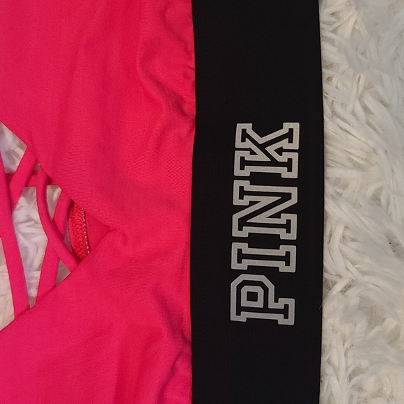 Pink VS | pink criss cross sports bra | size small - Picture 2 of 7